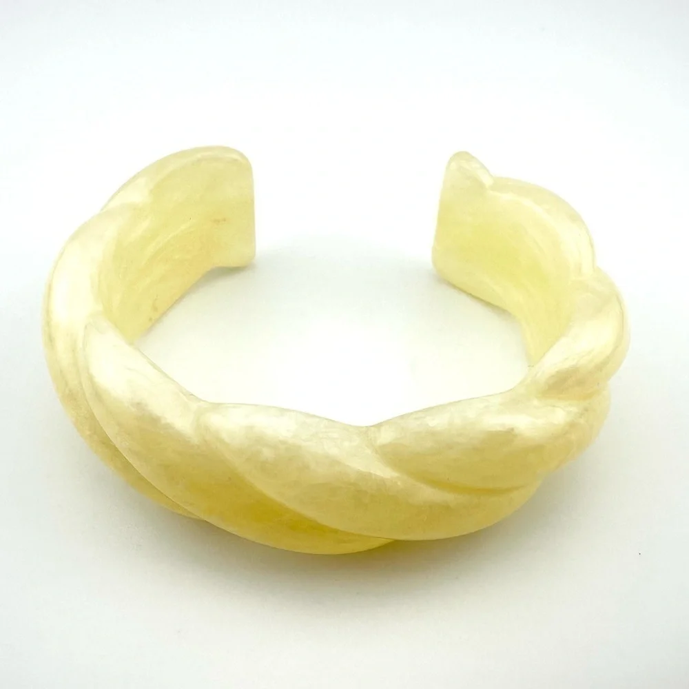 J. Crew Chunky Lucite Pearlescent Bangle Bracelet
